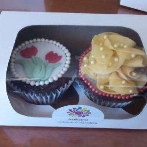 Caja 2 Cupcakes (16.5x9.5x7.5 cm)